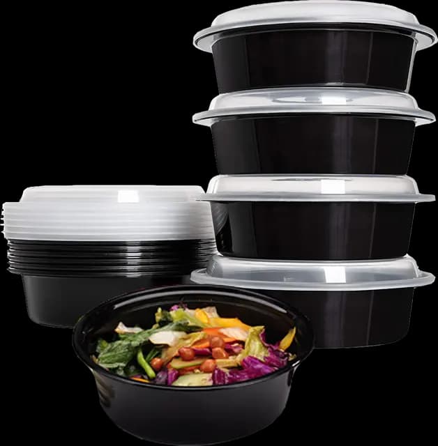 Black Round Container