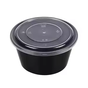 Black Round Food Container 1