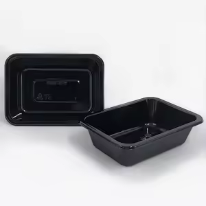 Black Rectangle Food Container 1
